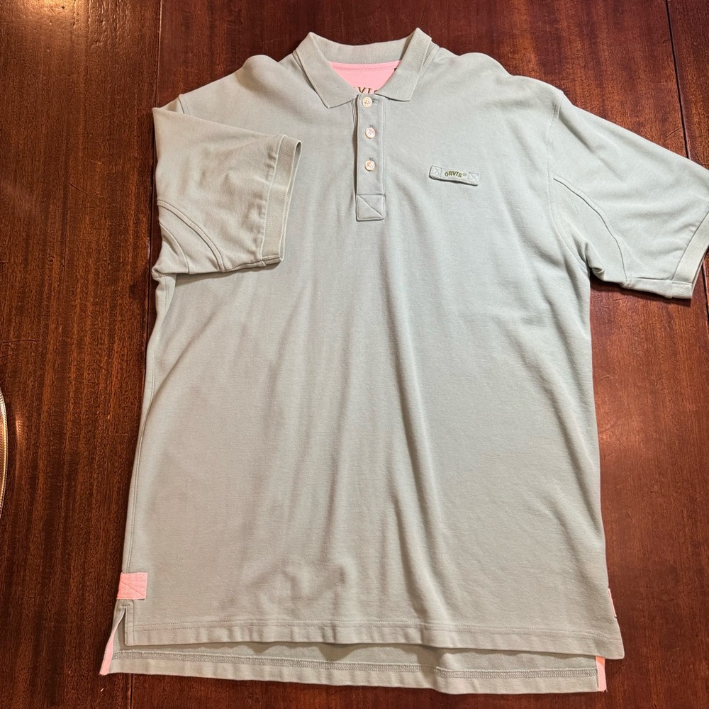 Orvis Signature Polo Shirt - Men's XL-T Blue/Green/Teal